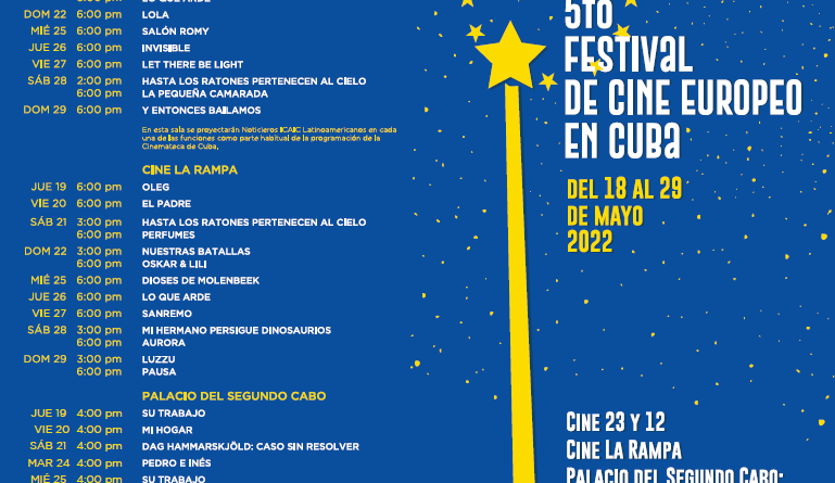 Portada de Programa 5to Festival de Cine Europeo en Cuba